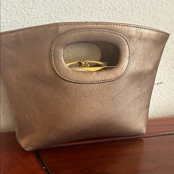 La Regale Metallic Brown  Leather Women's Bag - Picture 9 of 9